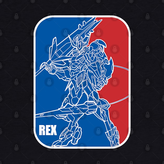 Gundam barbatos lupus rex nba logo baskelball by Gundam Artwork